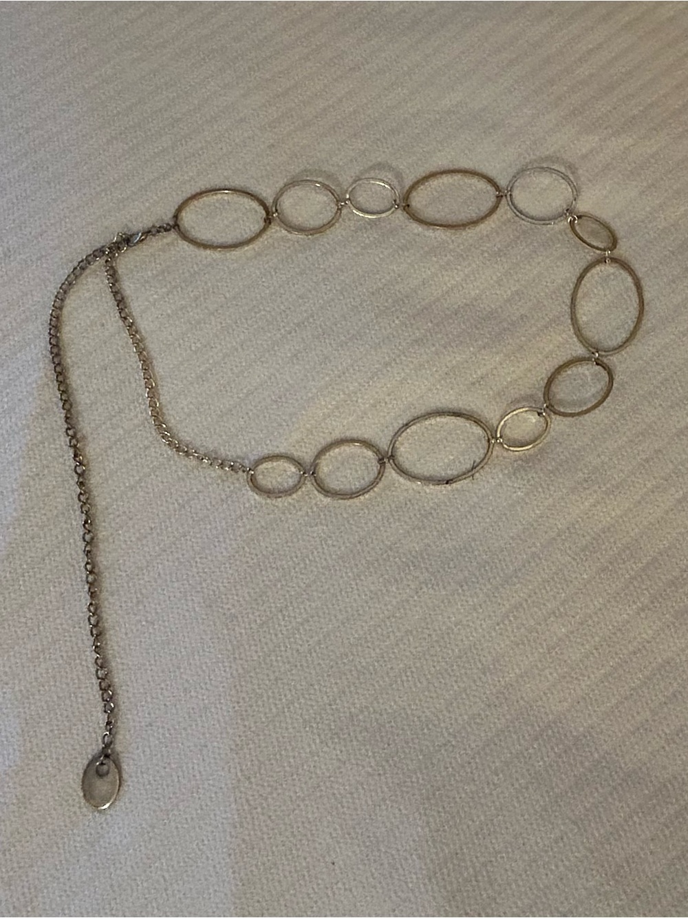 Pinkstix silver tone Oval Link Women’s Belt Chain